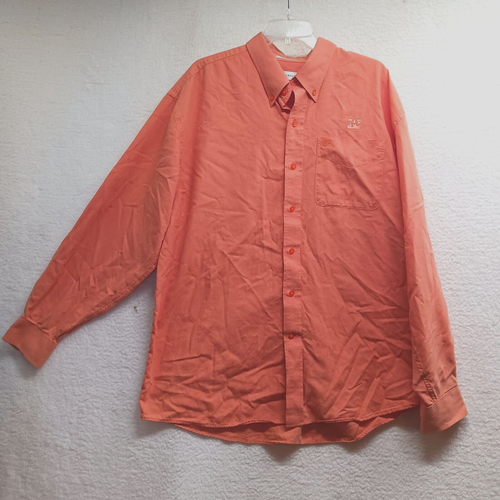 Cutter & Buck Long Sleeve Button Down Shirt Men’s Size XXL PPG Orange‎